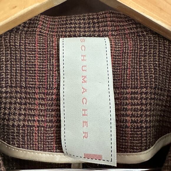 Y2K Vintage Dorothee SCHUMACHER | Glen Plaid Blazer Dark Academia Riding Large - Picture 5 of 8